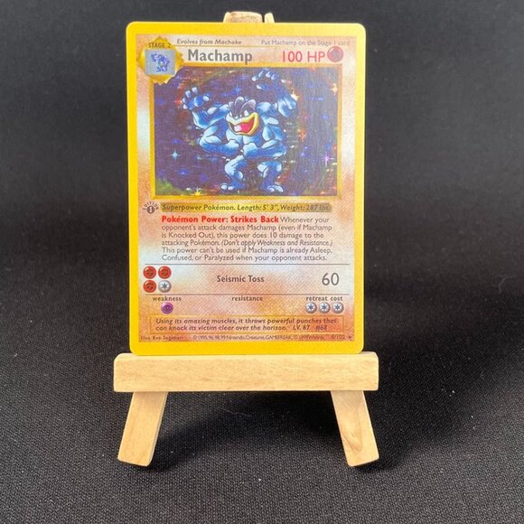 Machamp Base Set Shadowless 1st Edition "Reprinted" - Picture 2 of 3